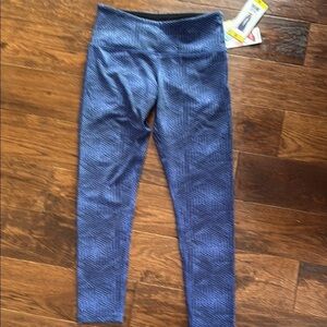 NWT Tuff Athletics Blue Leggings sz s